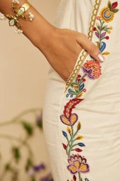 Chandrima Ivory Threadwork And Cutwork Jumpsuit -Echo Clothing Store 20032023ca32 4