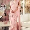Ridhi Mehra Pastel Pink Ruffle Sari Set