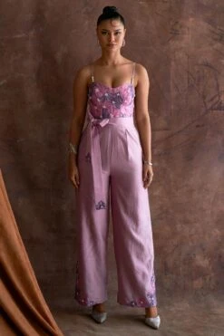 Sakshi Khetterpal Smoky Grape Corset Jumpsuit