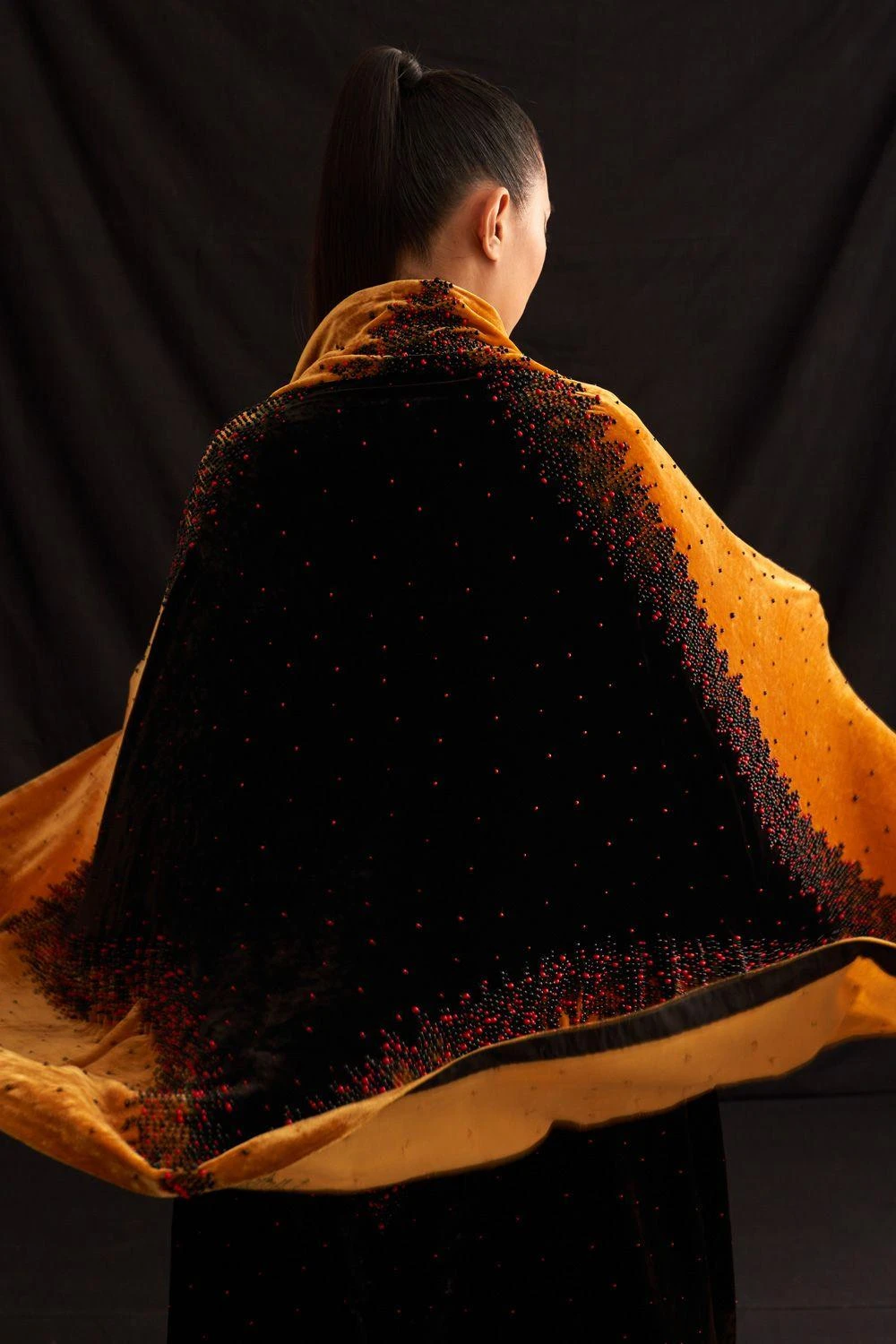 Amrich Loi Silk Velvet Shibori Shawl 2 Amrich Loi Silk Velvet Shibori Shawl - Image 2