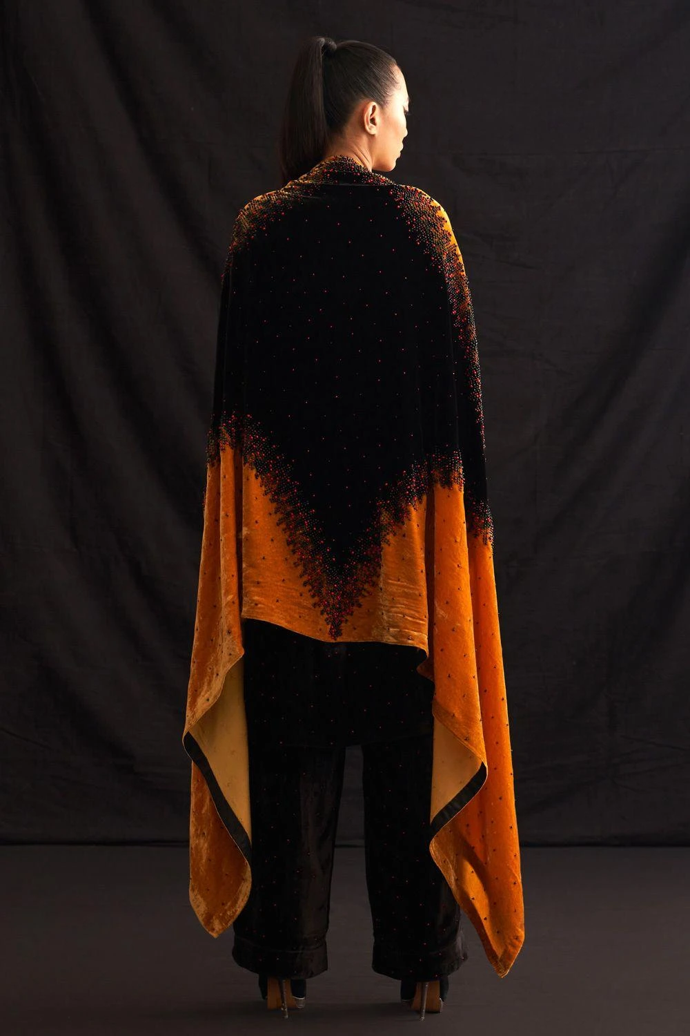 Amrich Loi Silk Velvet Shibori Shawl 3 Amrich Loi Silk Velvet Shibori Shawl - Image 3