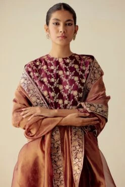 Mimamsaa Garnet Madhubala Dupatta 7 Mimamsaa Garnet Madhubala Dupatta -Echo Clothing Store 211mkg15 3