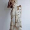 Arpita Mehta Coconut Hand Embellished Sari Set