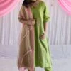 Shorshe Gulab Pink Organza Dupatta