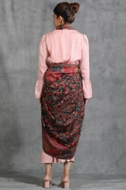 Dusala India Multicoloured Handwoven Cashmere Peacock Stole -Echo Clothing Store 2211dus2 4