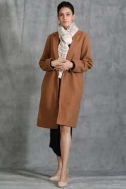 Dusala India White Handwoven Cashmere Stole -Echo Clothing Store 2211dus6 4