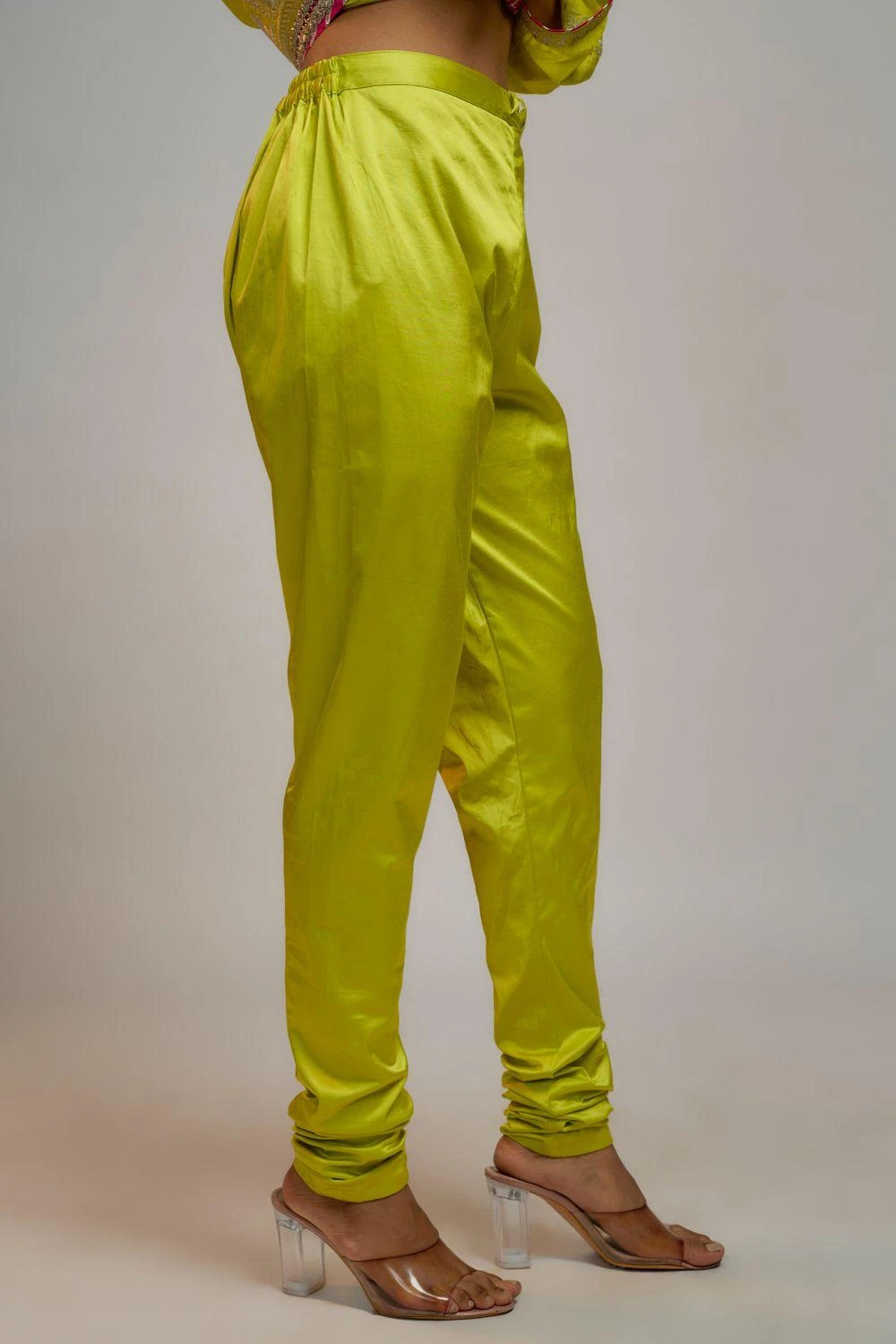 Gopi Vaid Chartreuse Chic Sequin Adorned Anarkali Set 3 Gopi Vaid Chartreuse Chic Sequin Adorned Anarkali Set - Image 3