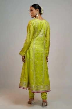 Gopi Vaid Chartreuse Chic Sequin Adorned Anarkali Set 7 Gopi Vaid Chartreuse Chic Sequin Adorned Anarkali Set -Echo Clothing Store 22124gv8 4