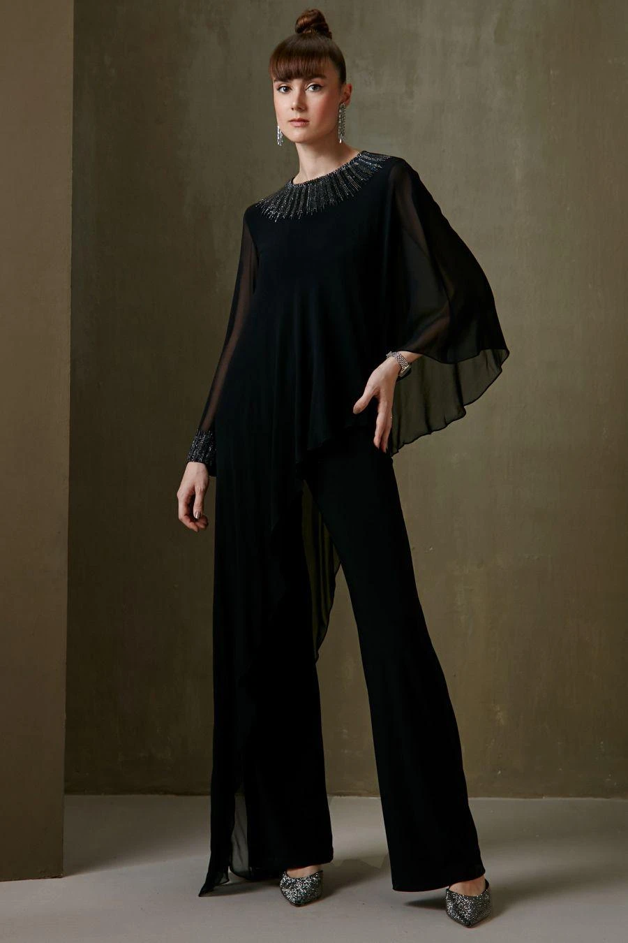 Namrata Joshipura Black Hand Embroidered Jumpsuit 2 Namrata Joshipura Black Hand Embroidered Jumpsuit - Image 2