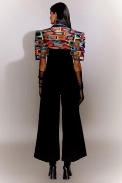 Mini Sondhi Bricks Cutwork Cropped Jacket & Jumpsuit Set -Echo Clothing Store 22623ms37 5