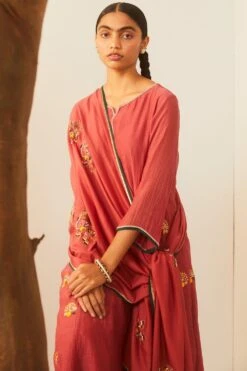 Sarang Kaur Pink Hathi Dupatta