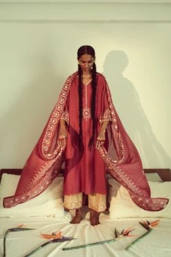 Sarang Kaur Pink Jaipuri Dupatta