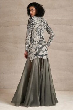 Varun Nidhika Hibiscus Meadow Bodycon Gown -Echo Clothing Store 22923vn17 5