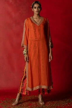 Pooja Keyur Stripe Co-ord Set With An Organza Kurta