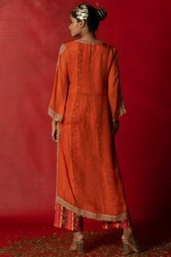 Pooja Keyur Stripe Co-ord Set With An Organza Kurta -Echo Clothing Store 229pk38 5