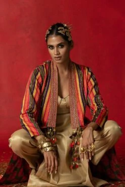 Pooja Keyur Gold Tissue Kurta Set -Echo Clothing Store 229pk41 5