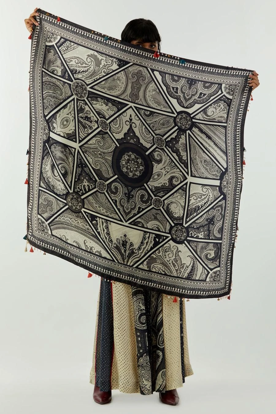 Aseem Kapoor Mogra Tribal Printed Scarf 2 Aseem Kapoor Mogra Tribal Printed Scarf - Image 2