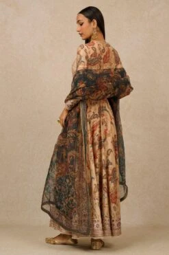 Tarun Tahiliani Multicoloured Paisley Printed Anarkali Set -Echo Clothing Store 231023tt32 4 1