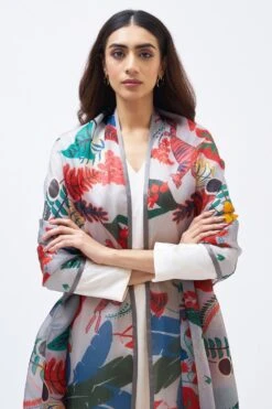 Kshitij Jalori Red Abstract Printed Dupatta 8 Kshitij Jalori Red Abstract Printed Dupatta -Echo Clothing Store 23523kj78 4