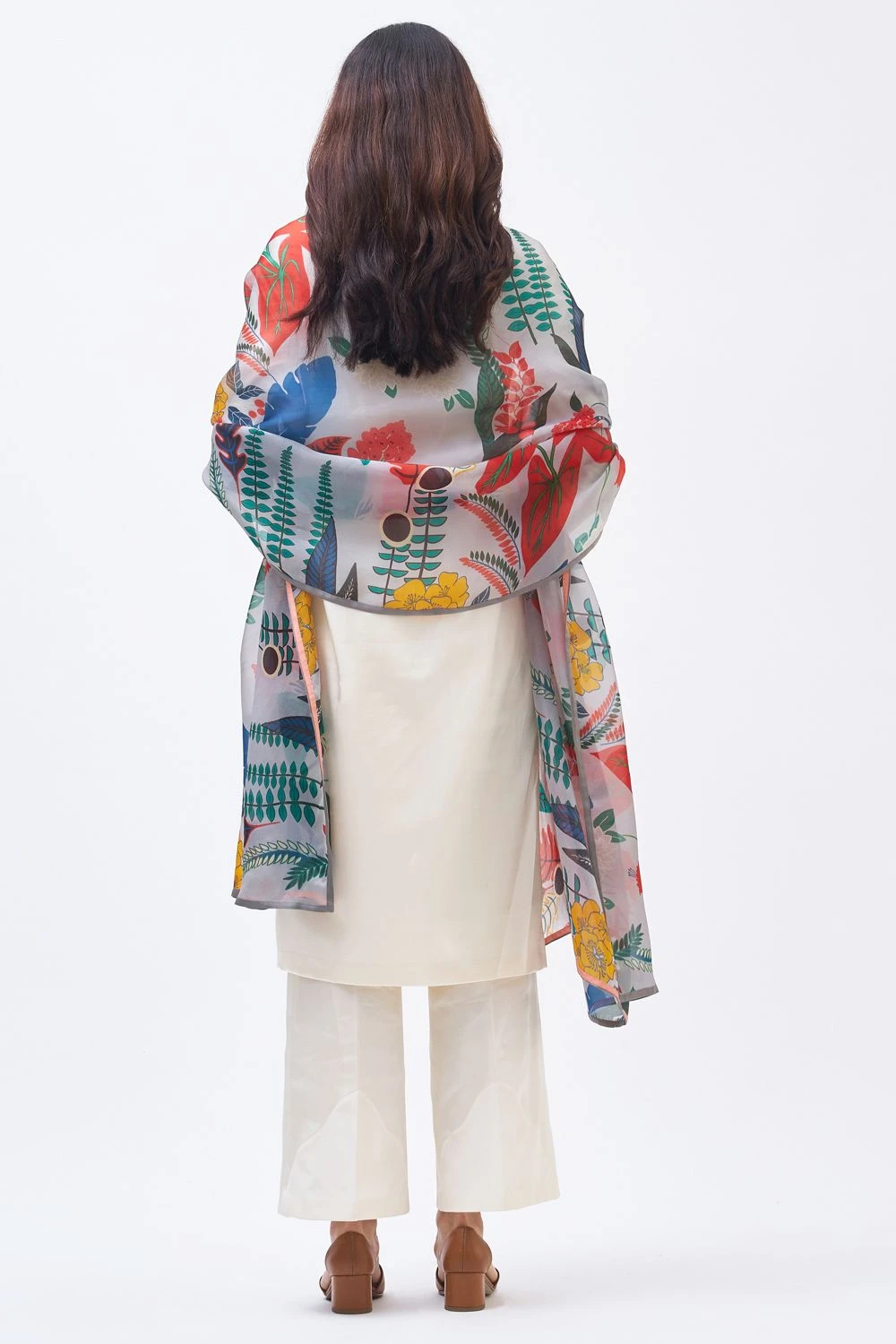 Kshitij Jalori Red Abstract Printed Dupatta 5 Kshitij Jalori Red Abstract Printed Dupatta - Image 5