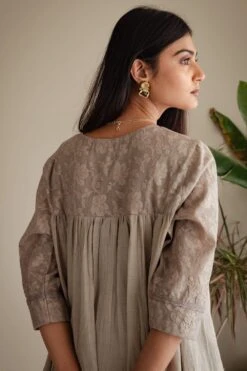 Shorshe Taupe Hand Embellished Kurta Set -Echo Clothing Store 23523sbp2 4
