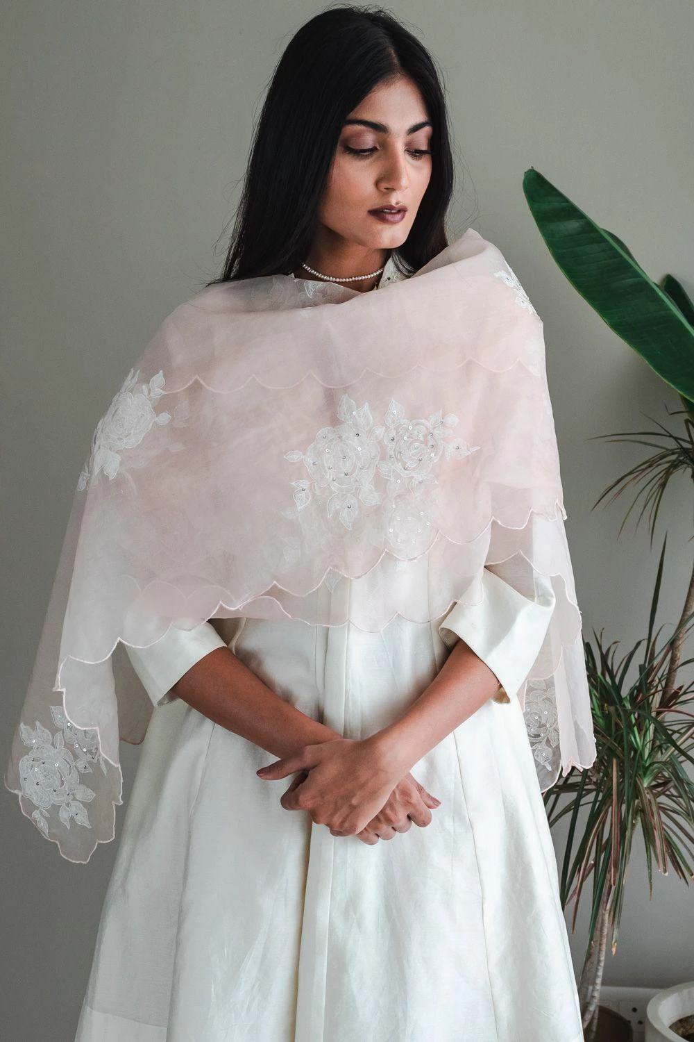 Shorshe Pink Hand Block Printed Dupatta 1 Shorshe Pink Hand Block Printed Dupatta