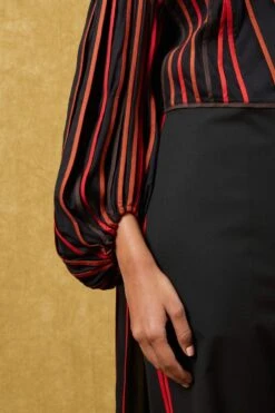 Bodice Black Pleated Jumpsuit With A Drape 9 Bodice Black Pleated Jumpsuit With A Drape -Echo Clothing Store 23bo10 4