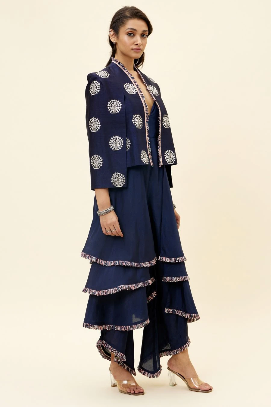 SVA Blue Noor Jacket & A Layered Jumpsuit 3 SVA Blue Noor Jacket & A Layered Jumpsuit - Image 3