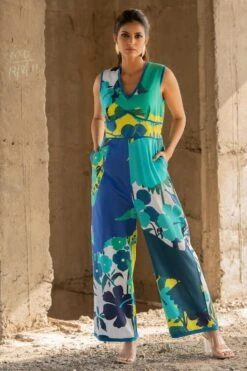 Pooja Keyur Blue Paradise Jumpsuit