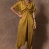 431-88 By Shweta Kapur Olive Green Lounge Jumpsuit