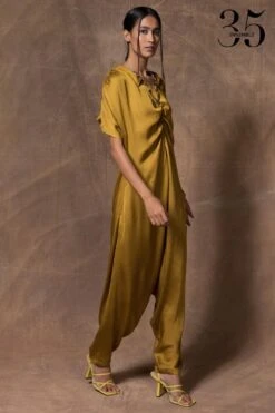 431-88 By Shweta Kapur Olive Green Lounge Jumpsuit -Echo Clothing Store 24042023sr02 4