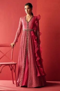 Ridhi Mehra Martha Folk Printed Anarkali Set