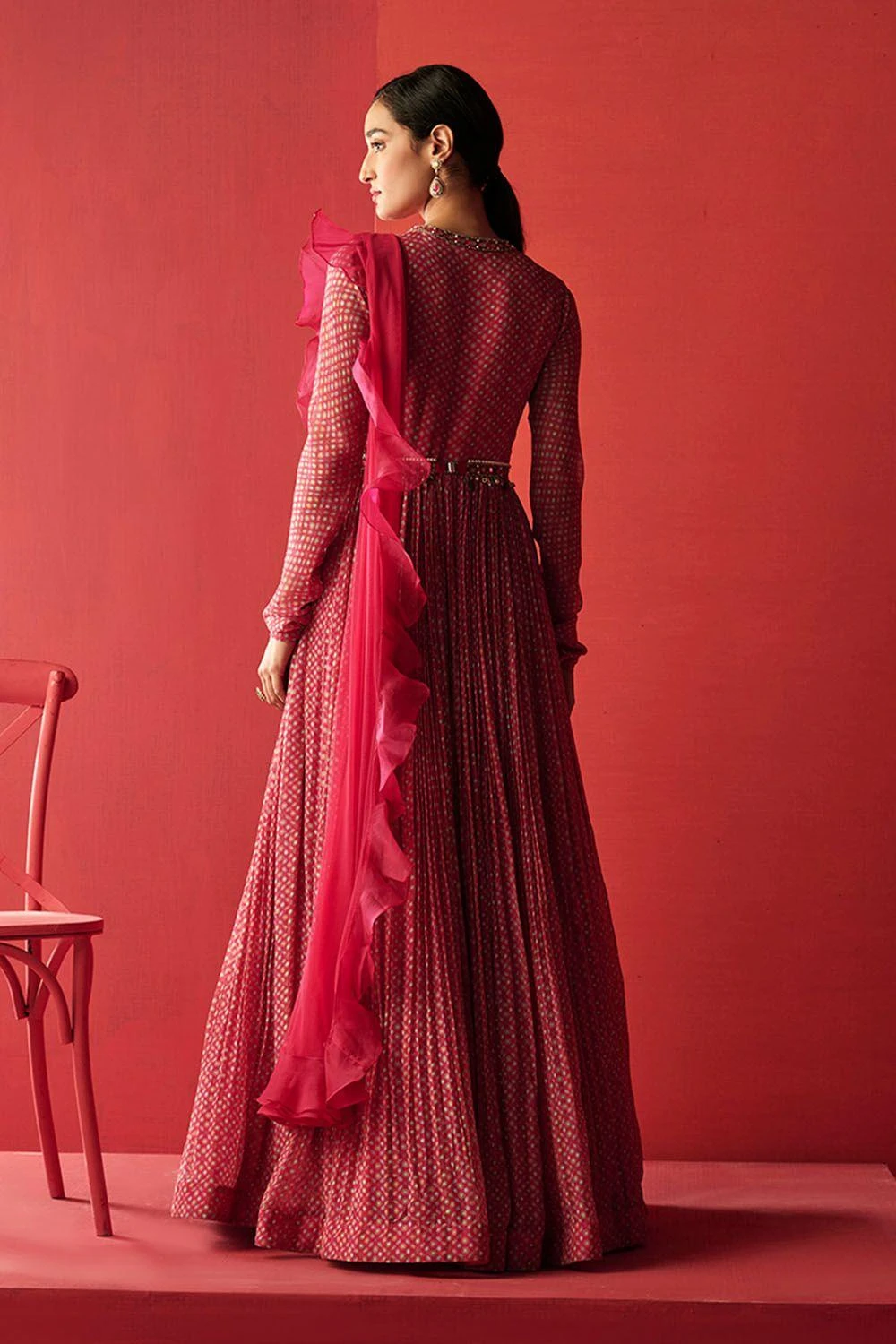 Ridhi Mehra Martha Folk Printed Anarkali Set 3 Ridhi Mehra Martha Folk Printed Anarkali Set - Image 3