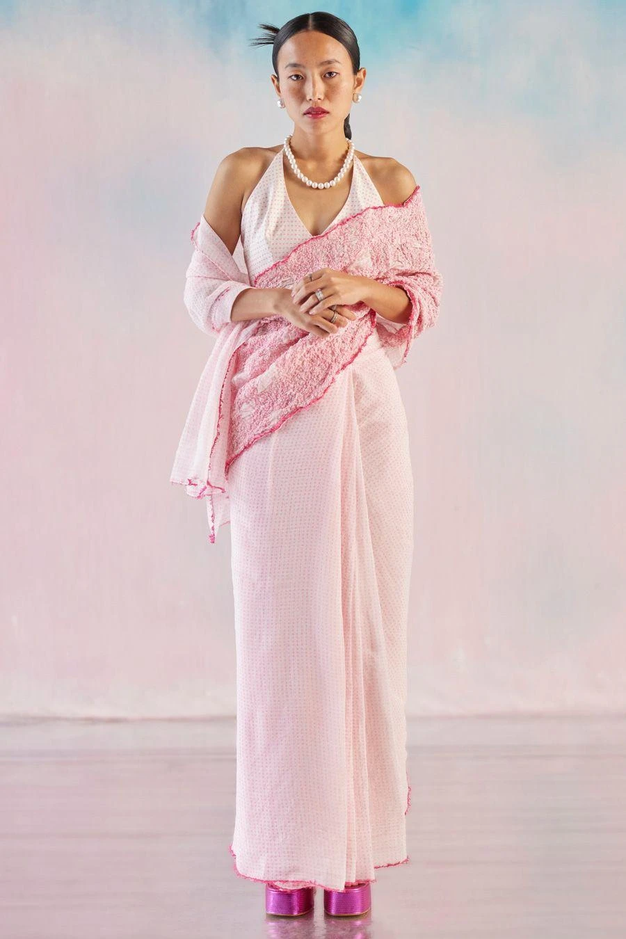 ILK Alora Smocked Sari 1 ILK Alora Smocked Sari