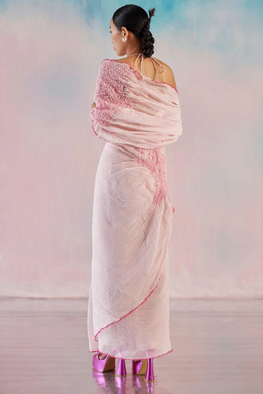 ILK Alora Smocked Sari 3 ILK Alora Smocked Sari - Image 3