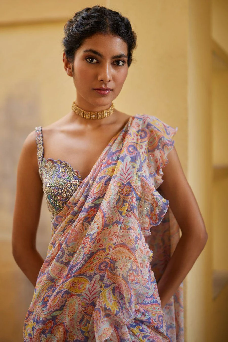 Mrunalini Rao Ahilya Sari Set 3 Mrunalini Rao Ahilya Sari Set - Image 3