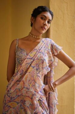 Mrunalini Rao Ahilya Sari Set 8 Mrunalini Rao Ahilya Sari Set -Echo Clothing Store 24423mrr11 4