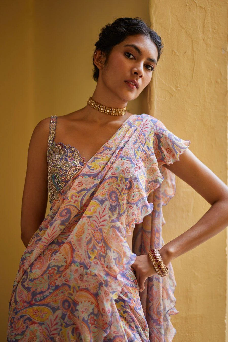 Mrunalini Rao Ahilya Sari Set 4 Mrunalini Rao Ahilya Sari Set - Image 4