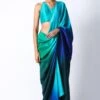 431-88 By Shweta Kapur Emerald Ombre Masai Godet Sari Set