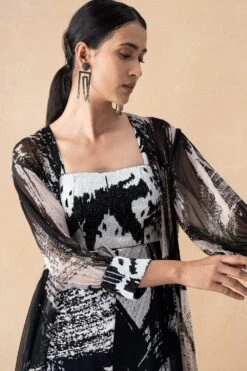 Nikita Mhaisalkar Black Abstract Printed Jumpsuit -Echo Clothing Store 251023nm9 4