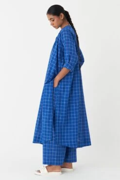 Three Electric Blue Gathered Tunic 7 Three Electric Blue Gathered Tunic -Echo Clothing Store 251023tw24 3