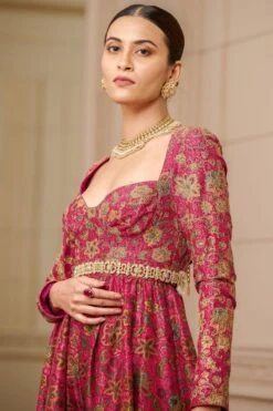 Tarun Tahiliani Fuchsia Chintz Printed Jumpsuit -Echo Clothing Store 2510ttc3 3