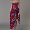 Saaksha & Kinni Diamond Print Side Draped Dress