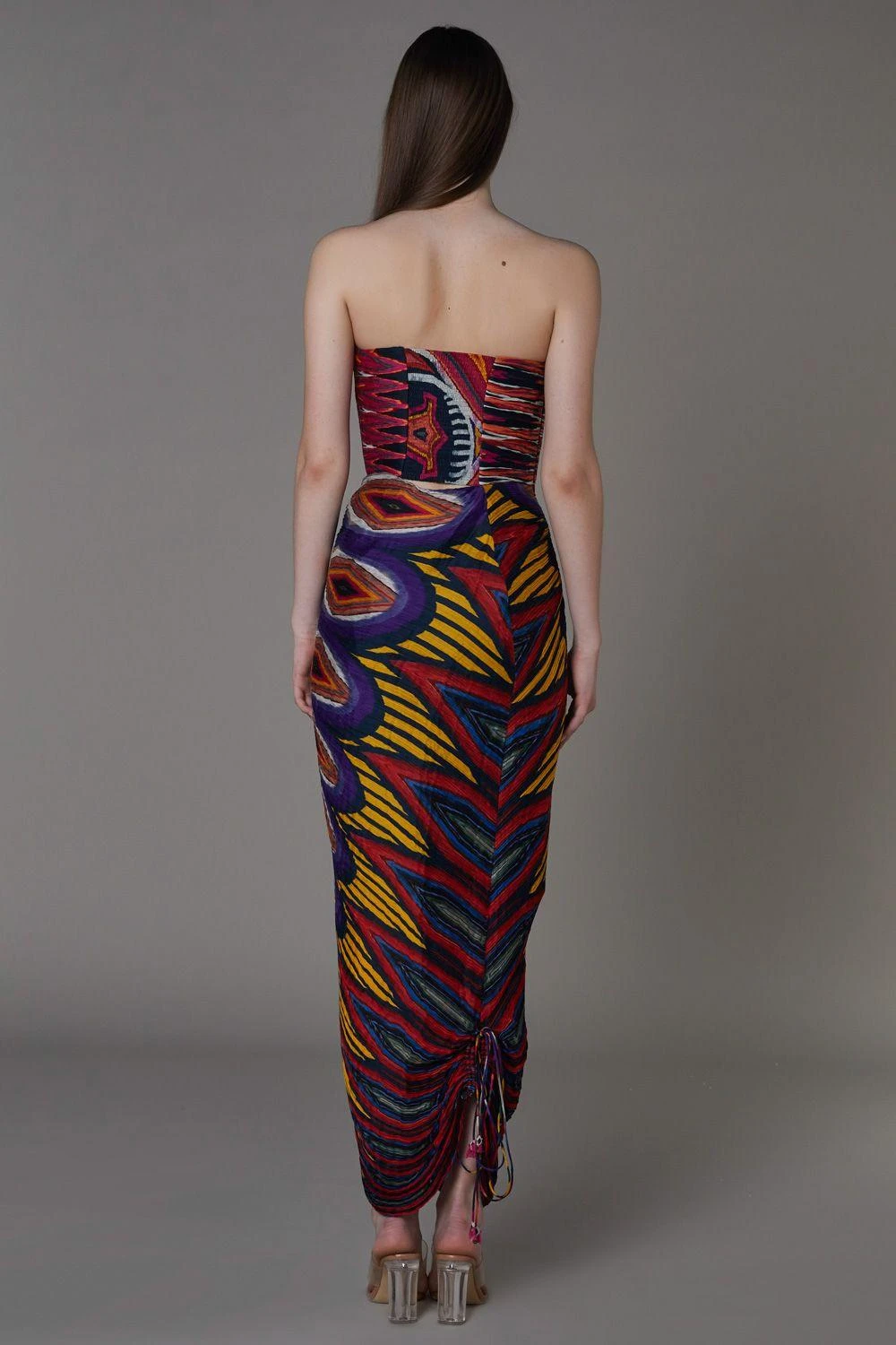 Saaksha & Kinni Printed Hand Micro Pleated Corset Style Sari Dress 2 Saaksha & Kinni Printed Hand Micro Pleated Corset Style Sari Dress - Image 2