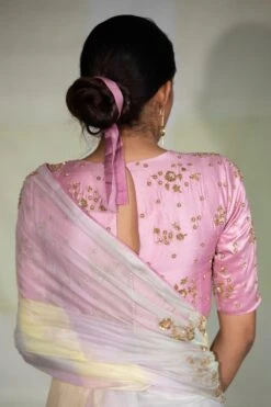 Deep Thee Multi-coloured Pastel Silk Sari Set 9 Deep Thee Multi-coloured Pastel Silk Sari Set -Echo Clothing Store 25dt14 5