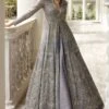 Jayanti Reddy Teal Blue Zardosi Embroidered Anarkali Set