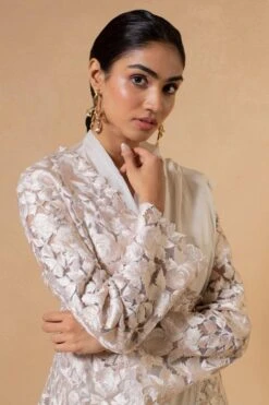 Aikeyah Eloise Floral Embroidered Jacket Set In Ivory 8 Aikeyah Eloise Floral Embroidered Jacket Set In Ivory -Echo Clothing Store 26423aik6 4
