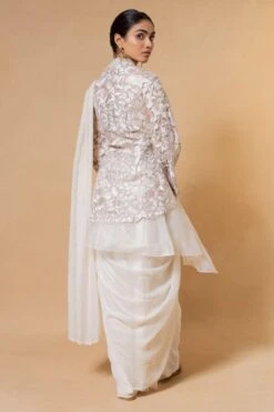 Aikeyah Eloise Floral Embroidered Jacket Set In Ivory 9 Aikeyah Eloise Floral Embroidered Jacket Set In Ivory -Echo Clothing Store 26423aik6 5