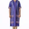 Krishna Mehta Purple Block Printed Tussar Tunic