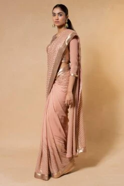 Nakul Sen Pink Sequin Embellished Sari Set -Echo Clothing Store 26523nk1 3